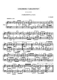 Variations Goldberg 4, 5, 6 - Johann Christian Bach